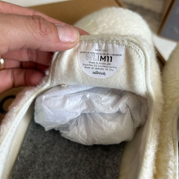 Allbirds Tread Lighter Mens Size 11 Shoes Wool Lounger Fluff Natural White - Picture 5 of 7